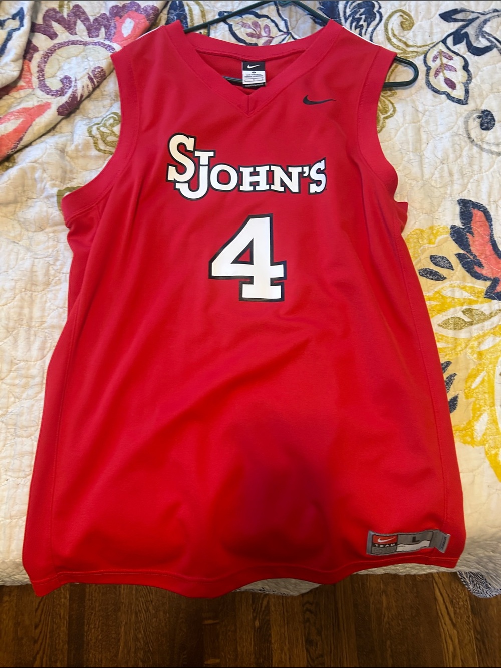 Nike Red St. John's Basketball Jersey #4